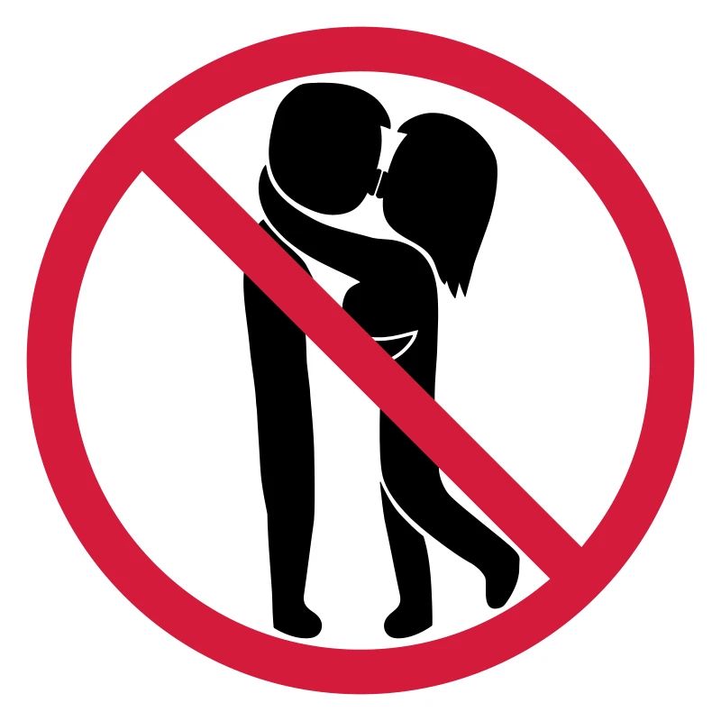 Küssen verboten Schild