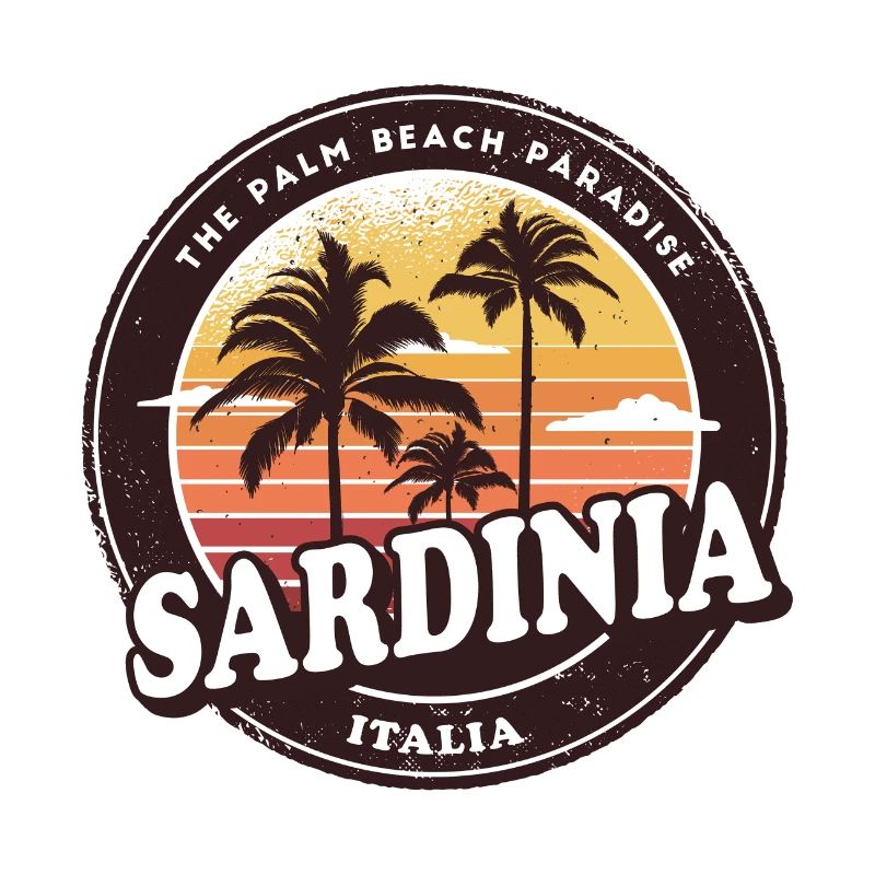 Design vintage de la plage de Sardaigne