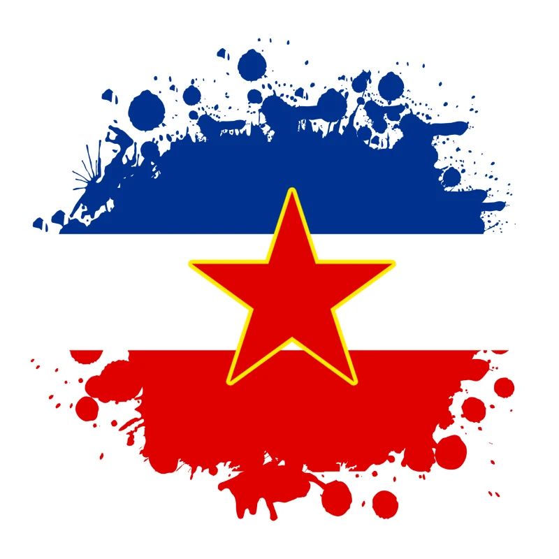 Yugoslavia flag blob design