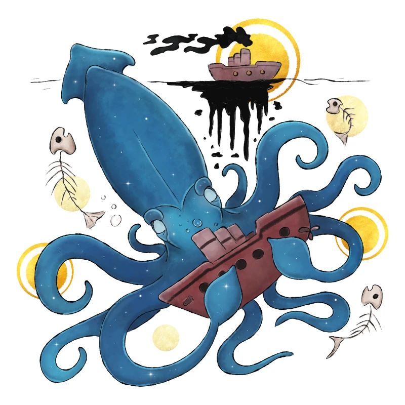 Blue Ink Spirits - Kraken Calamar géant abyssal