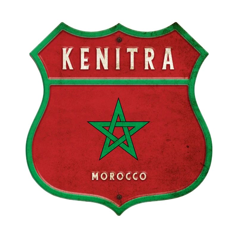 Kenitra Maroc Armoiries Drapeaux Design