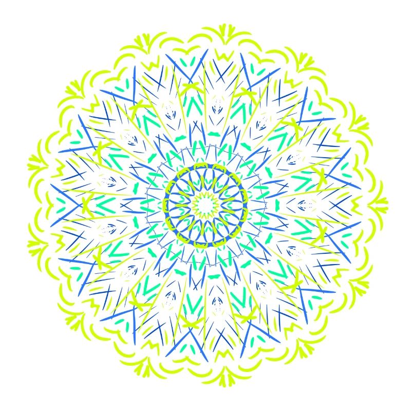 Mandala lumineux au néon