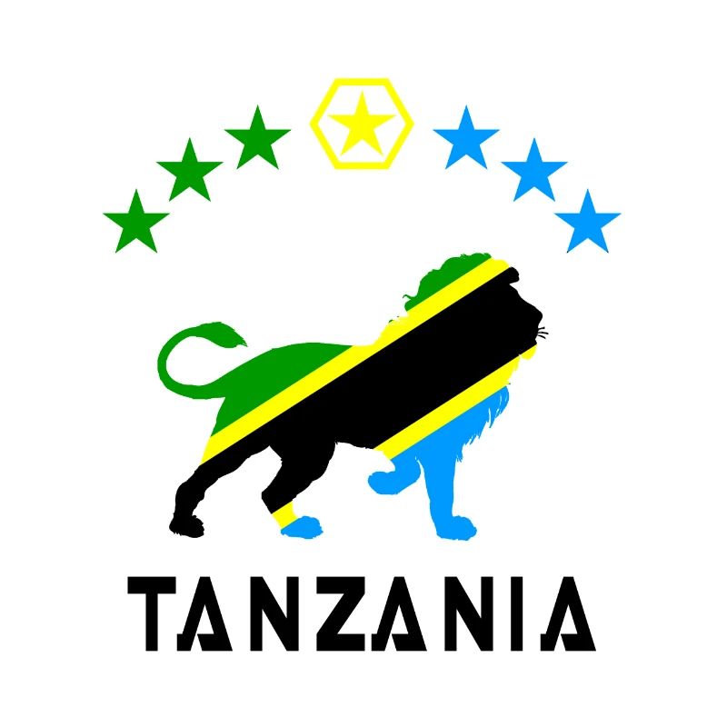 Drapeau du lion Tanzanie