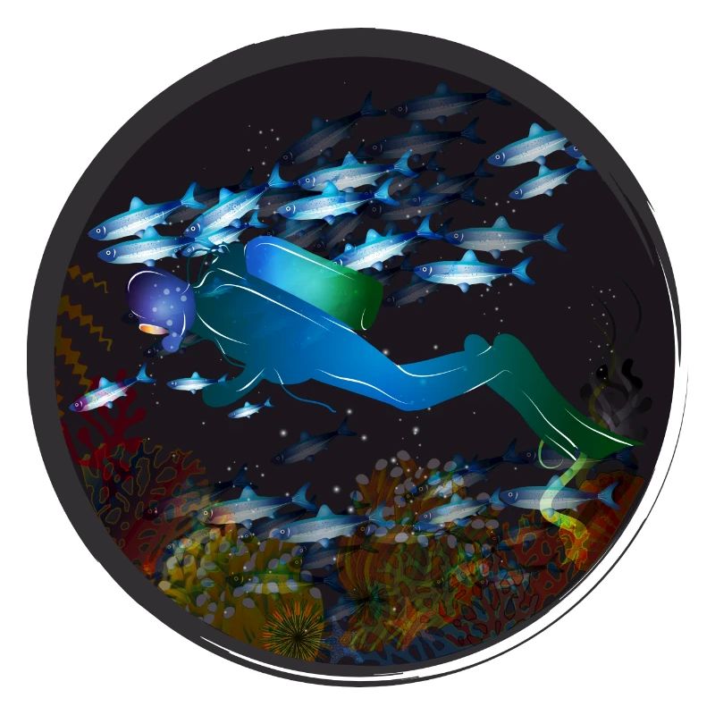 A diver and the mysterious underwater world