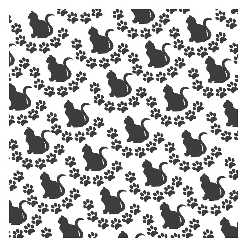 Katzen muster dunkel, sitzend, Tier tatzen