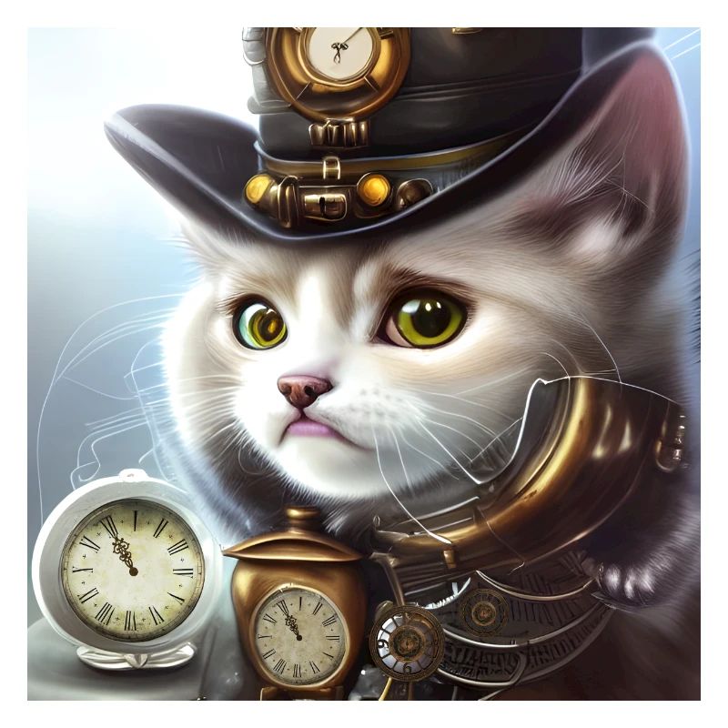Süßes Steampunk-Kätzchen