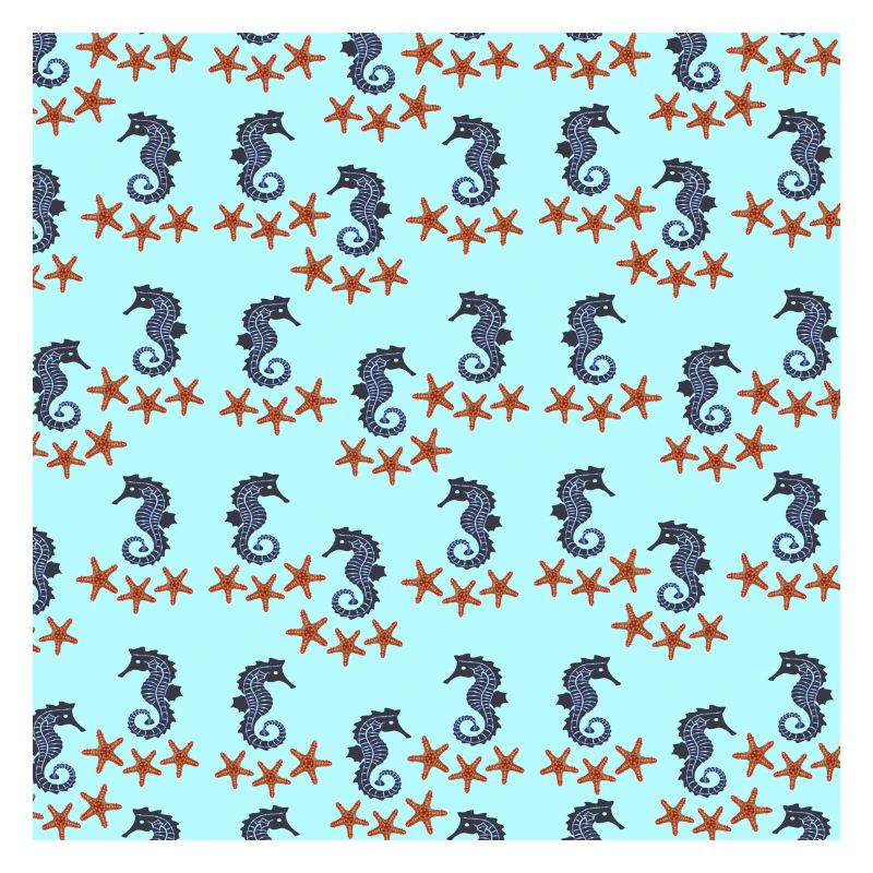 sommerkleidung tiermuster, Seepferdchenmuster