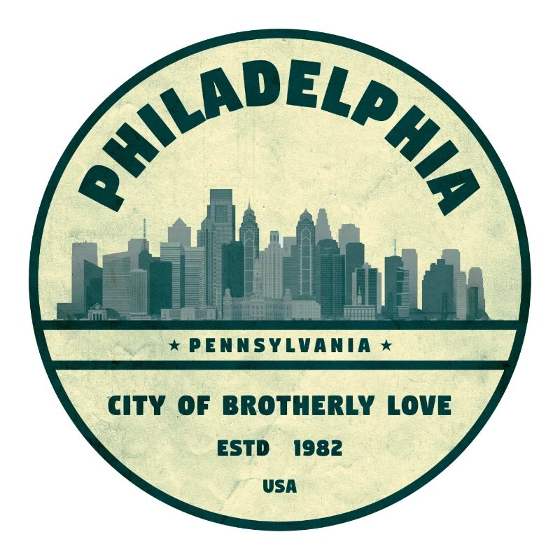 Philadelphia Skyline Abzeichen