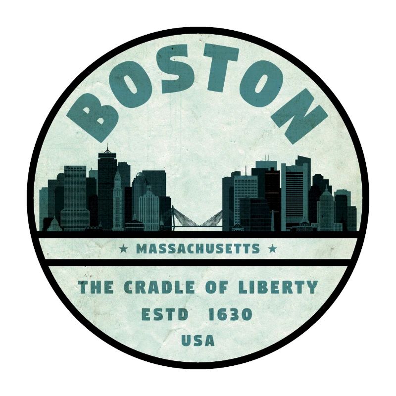 Boston Skyline Cradle Tee