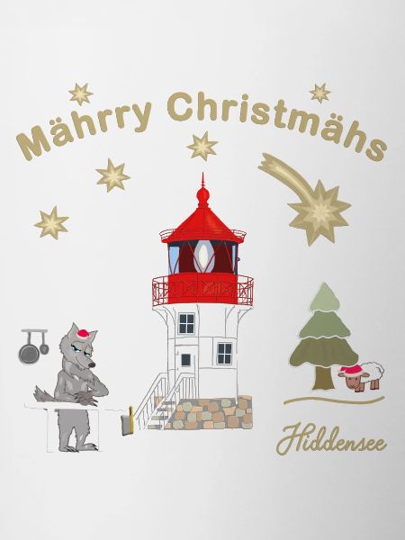 Christmas lighthouse Gellen on Hiddensee