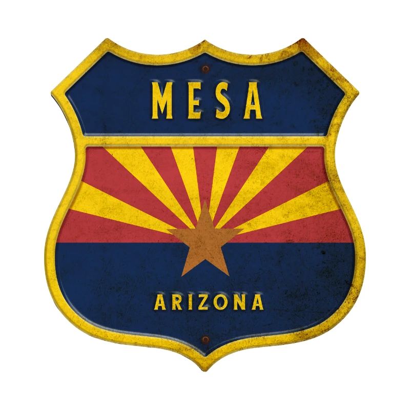 Design du blason du drapeau de Mesa Arizona