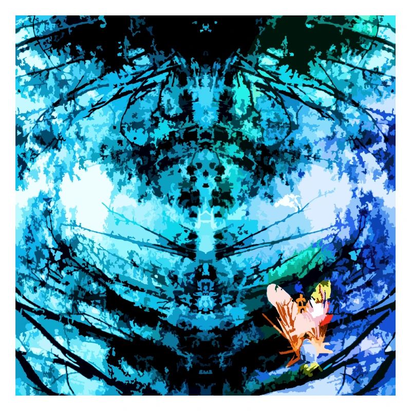 Blauer Psychedelischer Schmetterling