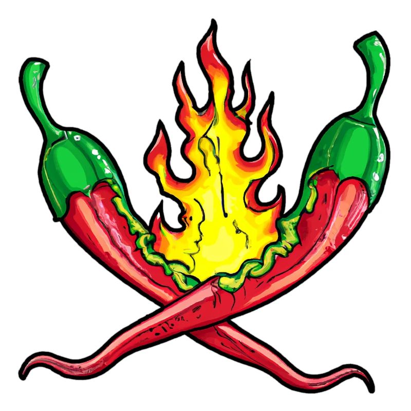 burning chilli peppers