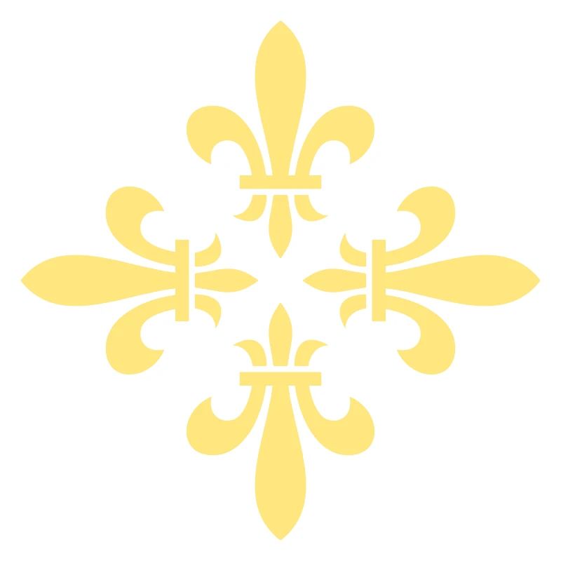 Lily Blossom Cross Pattern ORNAMENT - Vector