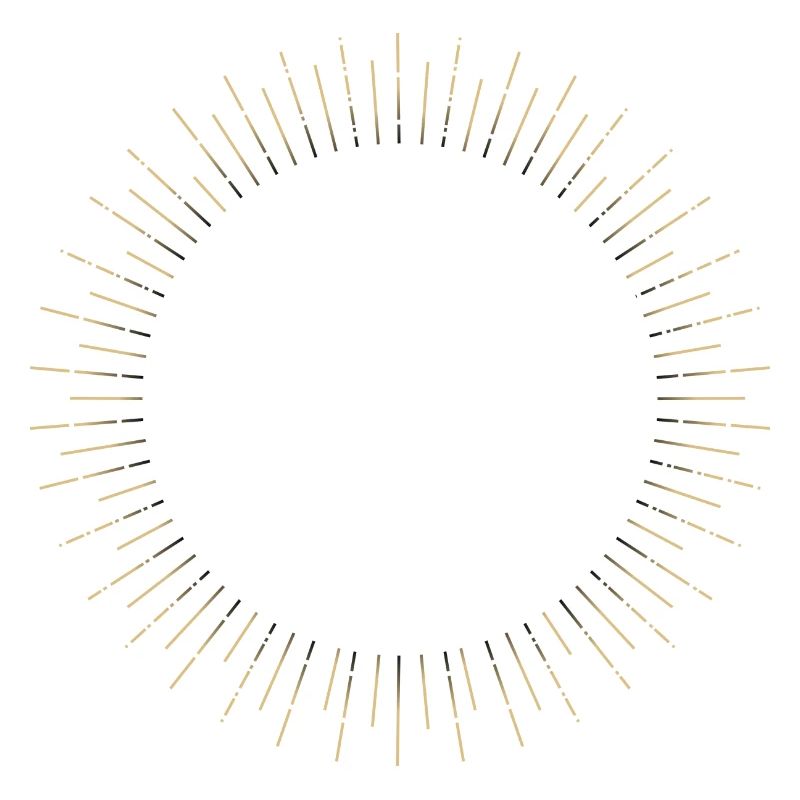Golden Sun Ring Ray Frame