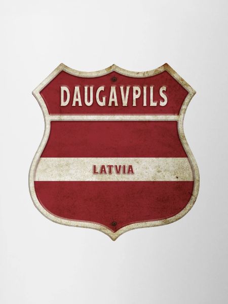 Daugavpils Lettonie Armoiries Drapeaux