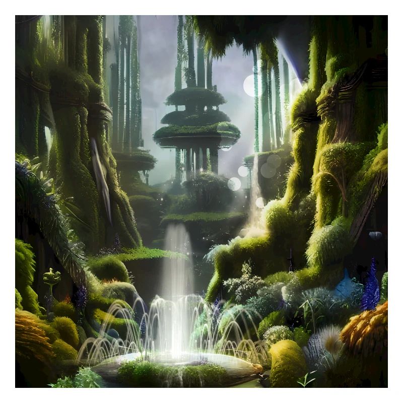 Paysage fantastique le matin.