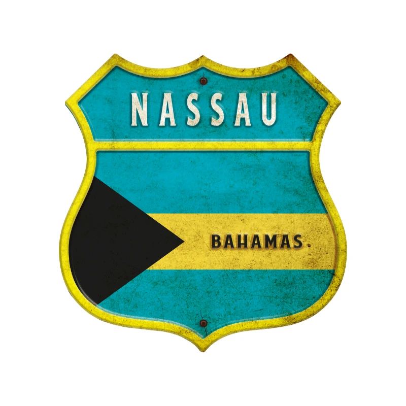 Nassau Bahamas flag crest design