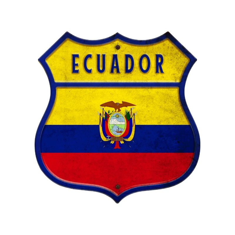 Ecuador Flaggen Wappen Design