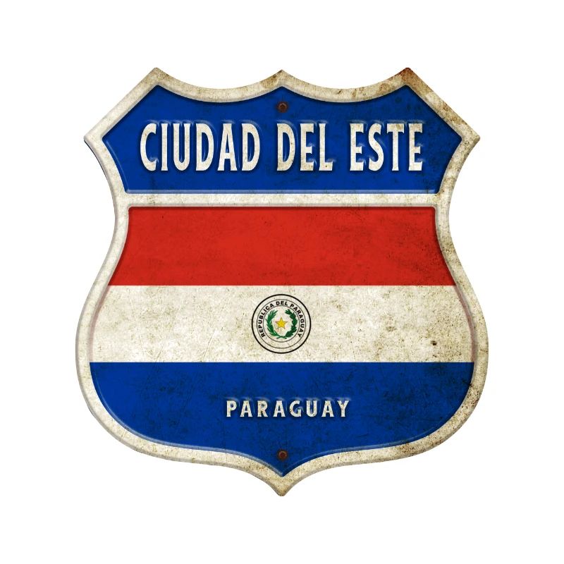 Ciudad del Este Paraguay Wappen Flaggen Design