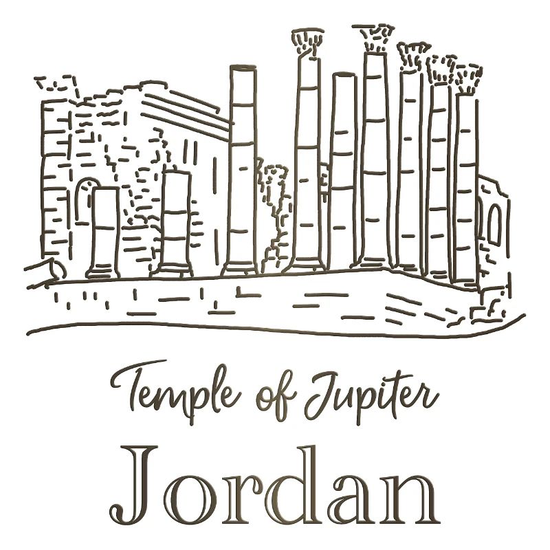 Jordanie, Jerash, Temple de Jupiter