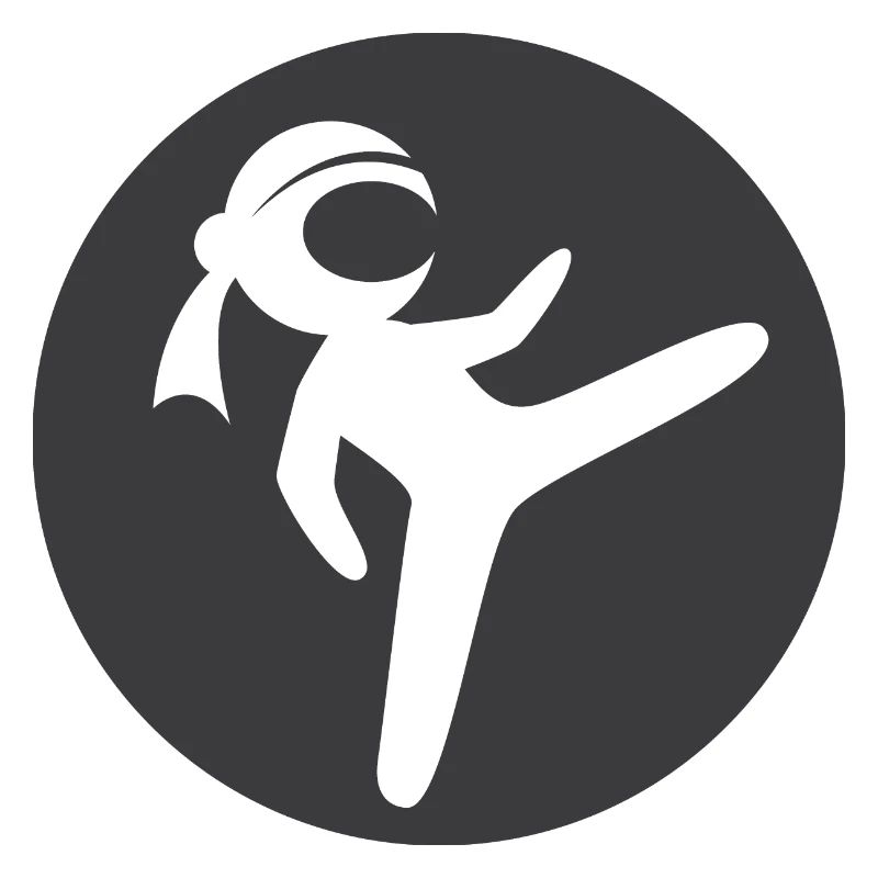Ninja FIghter icon Logo Kämpfer Symbol Comic