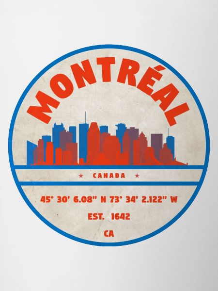 Montréal Canada Skyline Emblem Design
