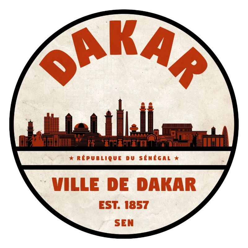 Dakar Skyline Retro-Emblem