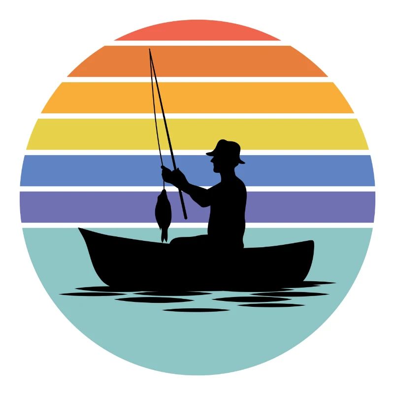 pêche, pêcheur, canne à pêche