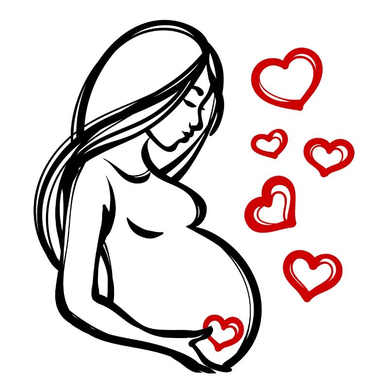 Coeur Grossesse Bébé Ventre Déclaration Enceinte