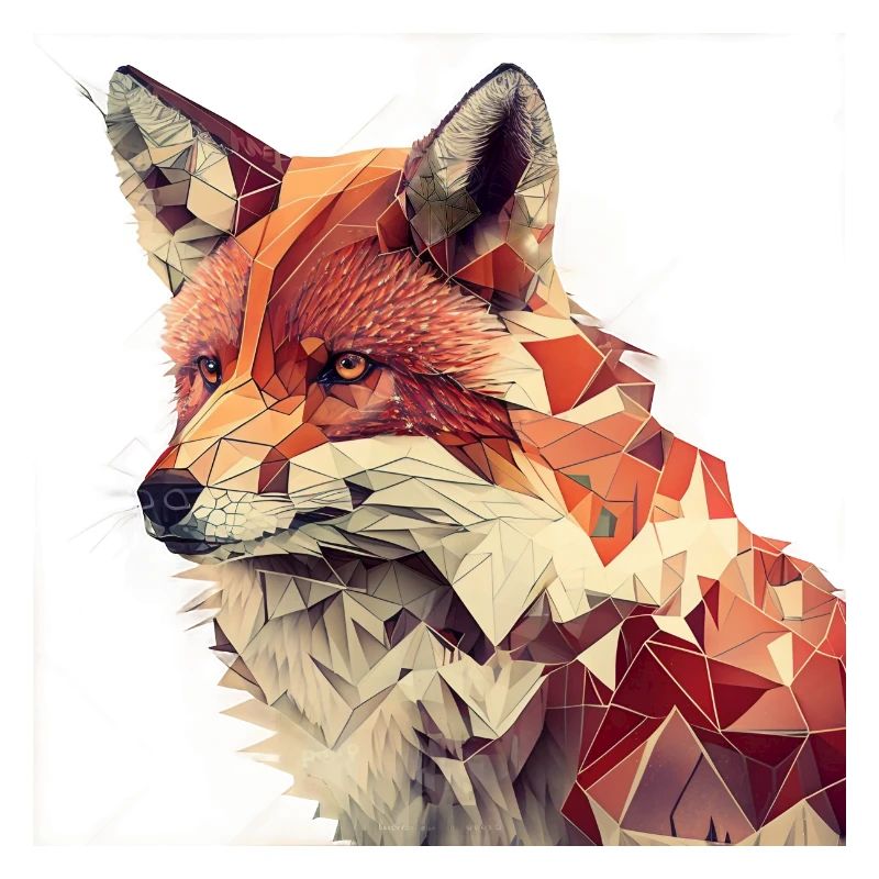 Fox - Geometric Animal Print