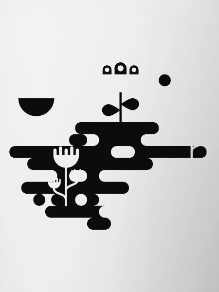 the blob garden l black & white