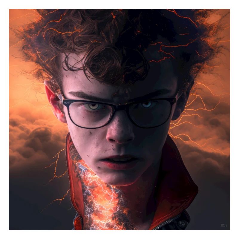 Portrait elektrik -  Éclairs et Feu Intérieur