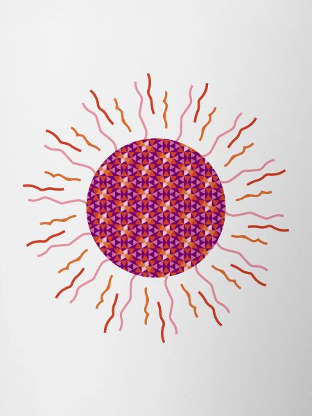 Sun mandala pink
