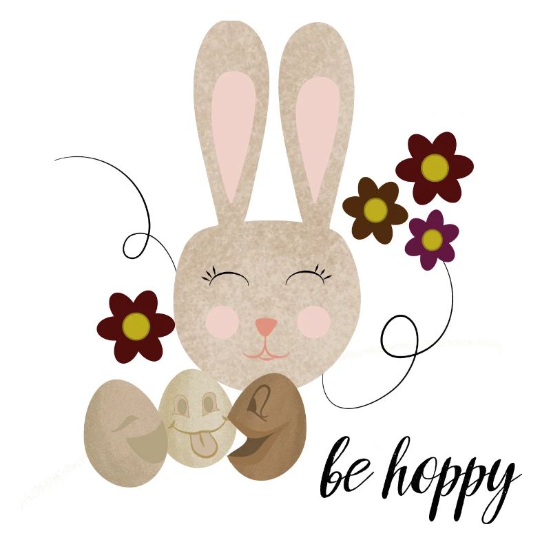 Design de lapin de Pâques Be Hoppy Cute