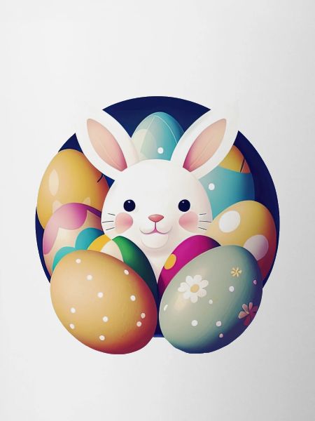 Easter bunny with Easter eggs