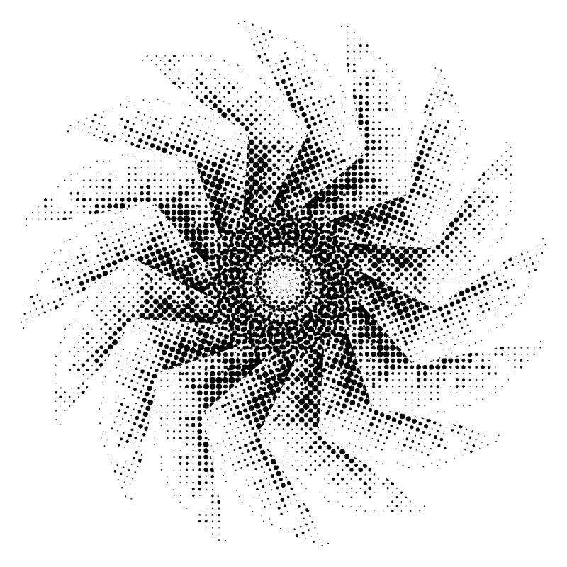 dotted shape gyroscopic polygon pinwheel 16er