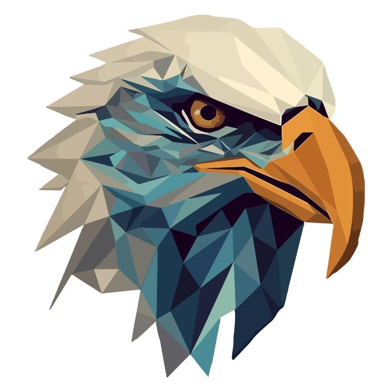 Aigle stylisé, géométrique