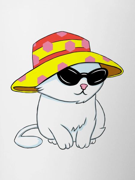 Beach-style kitten