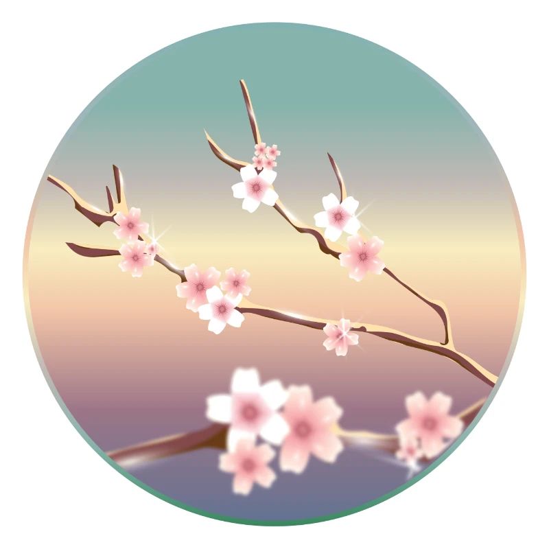 délicates fleurs de cerisier sur une branche au printemps
