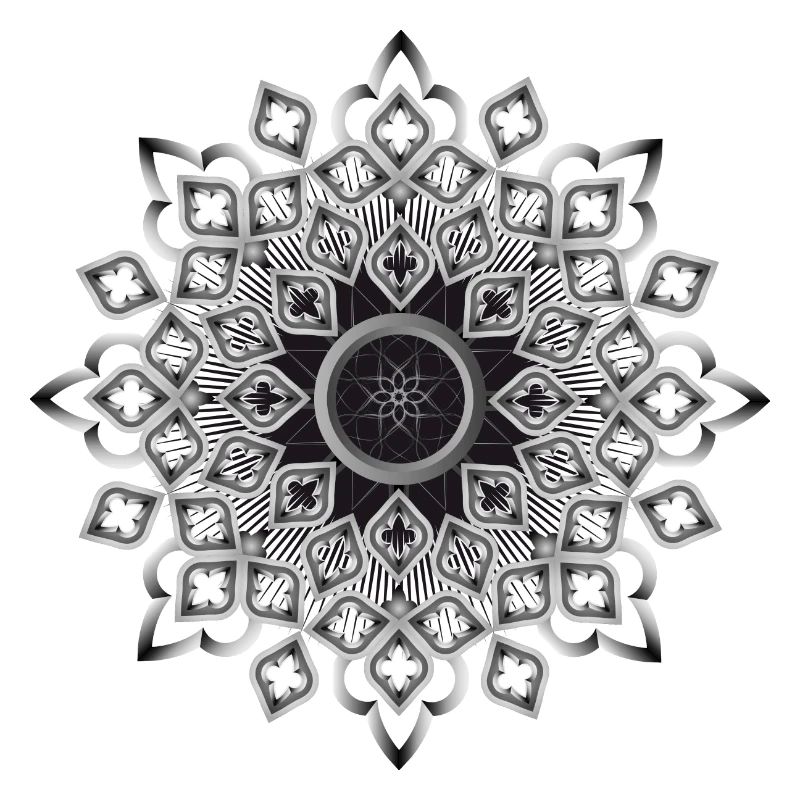 Gothic rosette stained glass window ornament
