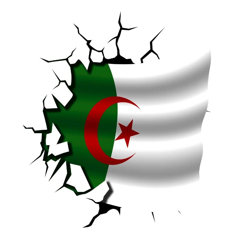 Algérie - Algérie - Drapeau déchiré