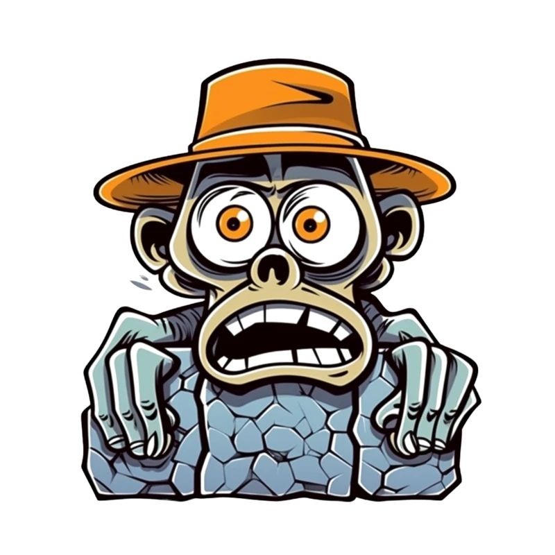 Explorateur mort avec chapeau et regard d’os