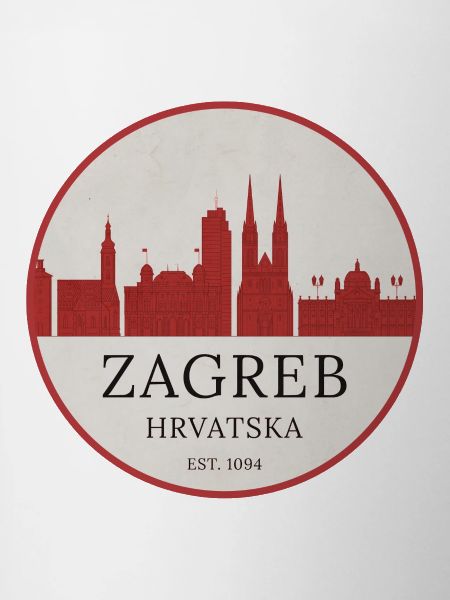 Zagreb Skyline Emblem Croatia