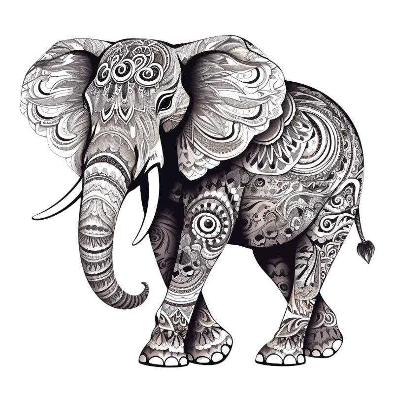 Ornamentaler Elefant