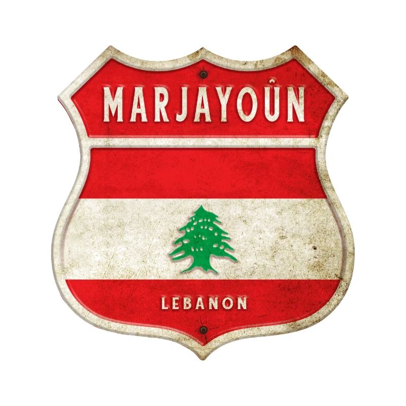 Marjayoun Libanon Wappen Flaggen Design