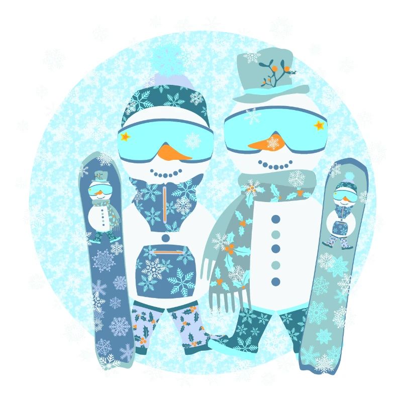 Frostige Snowboard-Patrouille