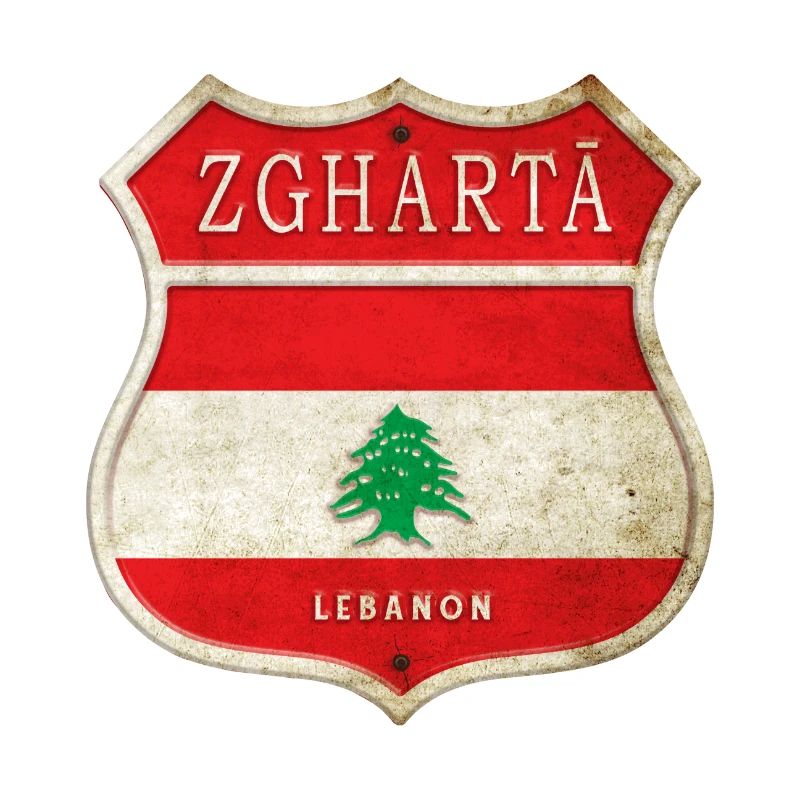 Zgharta Libanon Wappen Flaggen Design