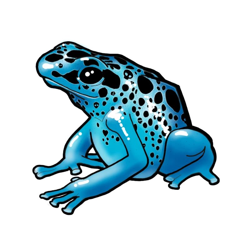 Shiny Blue Spotted Frog