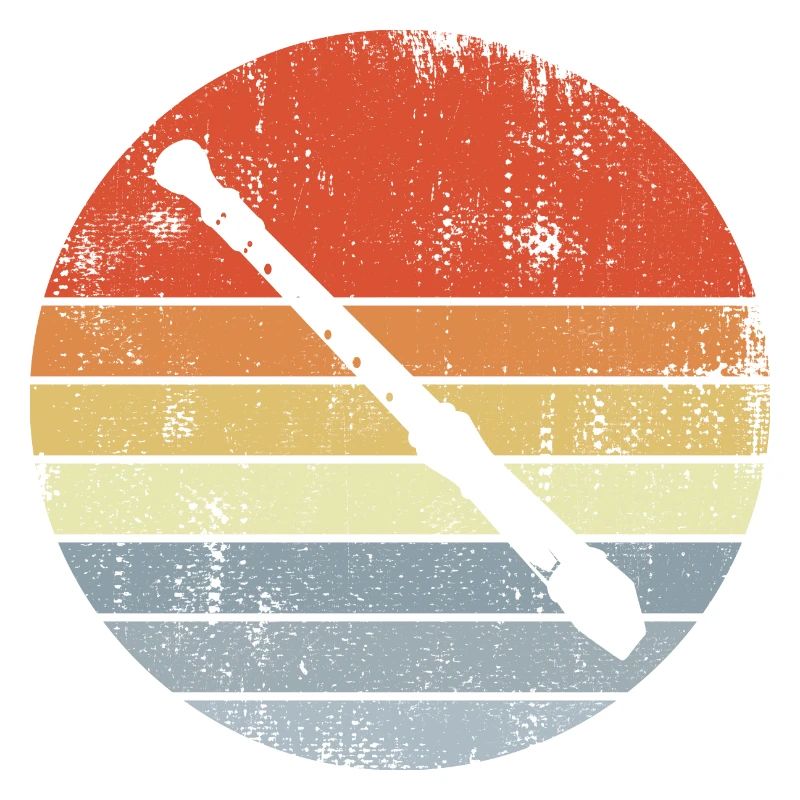 Vintage Flute Drawing